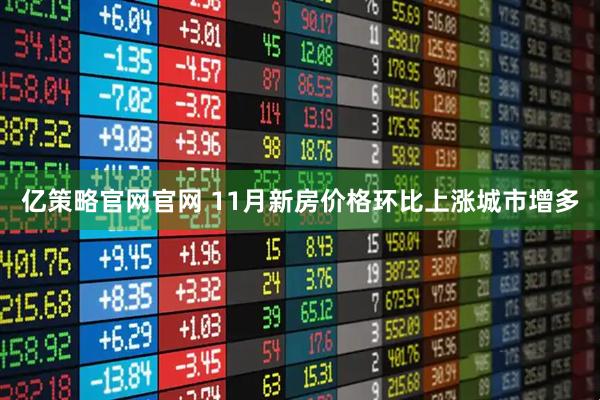 亿策略官网官网 11月新房价格环比上涨城市增多