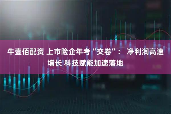 牛壹佰配资 上市险企年考“交卷”： 净利润高速增长 科技赋能加速落地